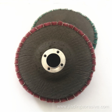 125mm red non woven flap abrasive buffing wheel